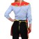 Khokhloma apron, souvenir, district, with a pocket