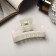 Hair crab "Pearl" straight, 7 cm, white