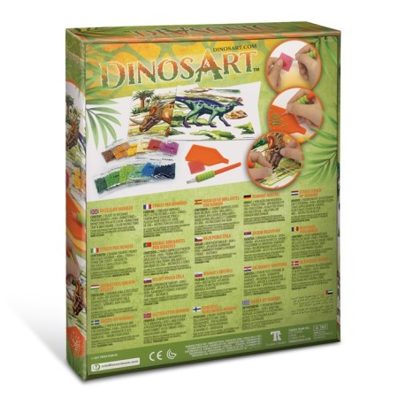 Picture on numbers from rhinestones Dinosart-1