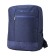A backpack, a lightning department, mount on a suitcase, blue color