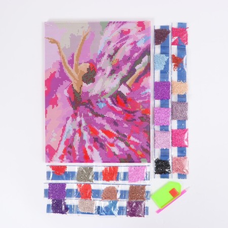Diamond mosaic on a 30x40 subframe with the full filling of "Ballerina"-2