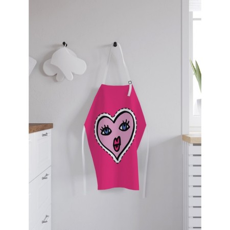 Apron of a kitchen with a photographic appliance "Heart", adjustable, size OS-1