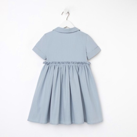 Платье для девочки с воротником KAFTAN, размер 30 (98-104), цвет серо-голубой-10