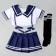 Cavalry Set "Kawai Sile": TOP, Velcro skirt, stockings, rr 38-46, blue color