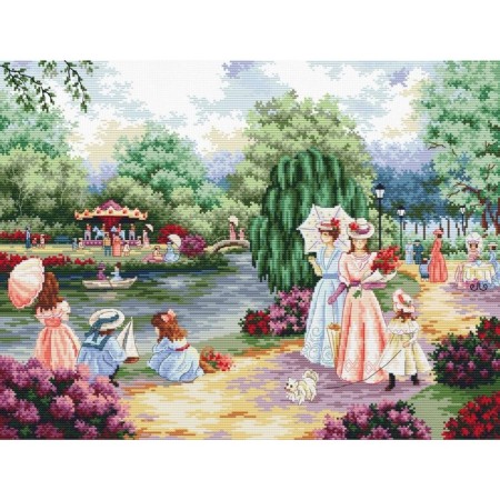Set for embroidery with the counting cross "In the summer park"