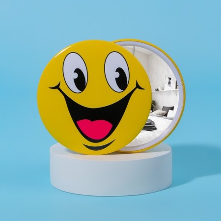 Smiley mirror, d = 7 cm, color mix-1