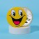 Smiley mirror, d = 7 cm, color mix