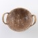 Kashpo wicker "Kenya" round with handles, 21.5x21.5x18.8 cm, natural