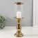 Ceramics candlestick, glass for 1 candle "Master" d = 8 cm gold 9.5x9.5x32 cm