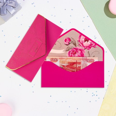 The envelope is "with all my heart!" Cutting, embossing, software touch, lilac background