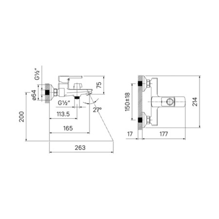 Bath mixer IDDIS BILD BILSB00I02WA, chrome-5