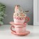 Souvenir Polystone "Snegier sits on cups, with flowers" 9x9x14 cm
