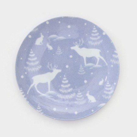 A set of porcelain plates "Winter Forest", 6 objects, d = 20 cm, mix-2
