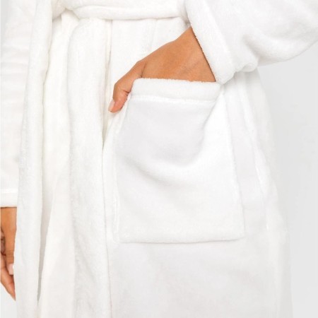 Women's robe, white color, size 44 (s)-4