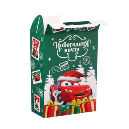 Folding box, New Year's "New Year's Post", 20 x 33 x 10 cm, cars-1