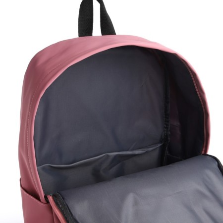 Young backpack from textiles with a zipper, waterproof, 4 pockets, pink color-6