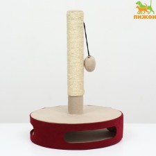 Claw -stall on a stand, base - a toy with a ball, 34 x 46 cm, burgundy