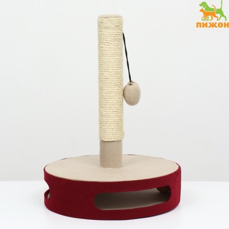 Claw -stall on a stand, base - a toy with a ball, 34 x 46 cm, burgundy
