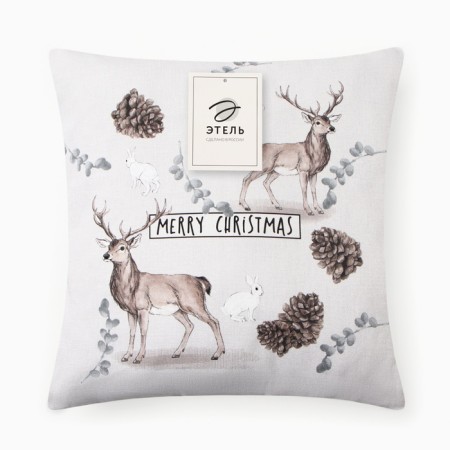 New Year. Decorative pillowcase "Ethel" Snow Forest 40x40 ± 4 cm, 100% cotton-5