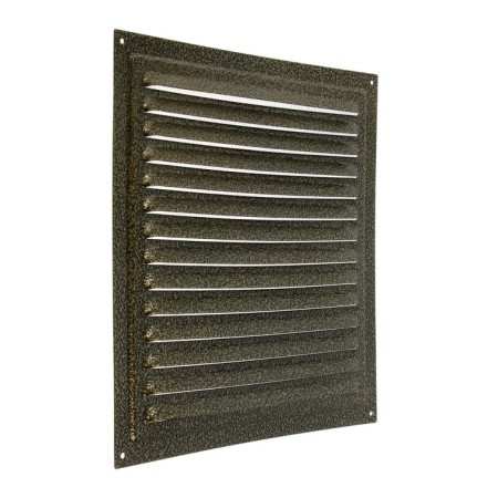 Ventilation grate Zein luxury RM3030Z, 300 x 300 mm, with a grid, metal, gold-4