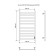 The electric heated tower "Sanprise" circuit P10, 500x1000 mm, right, chrome
