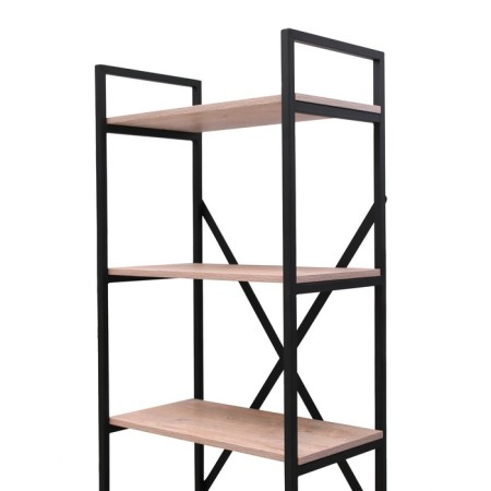 Metal rack "Energy Loft", 147 x 60 x 35 cm, black, oak Santana-3