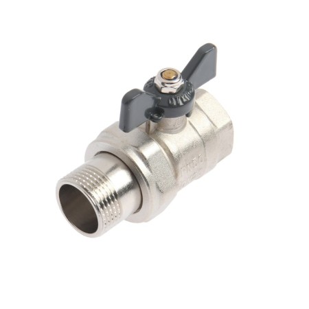 Ballic Aqualink, PN 50, inner/outer thread 3/4, ", Light, straight, butterfly, nickel.