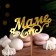 Topper wooden "mother" Golden give beautifully 14.3x5.7 cm