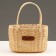Wicker basket, 23 x 15 x 14.5/27.5 cm, rattan