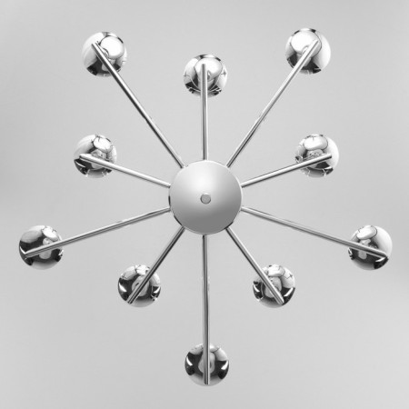 Suspended chandelier in the classic style Cariso, 60W, E14, 70x70x120 cm-2