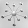 Suspended chandelier in the classic style Cariso, 60W, E14, 70x70x120 cm
