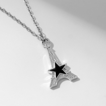 City Pigoline Paris, Eiffel Tower, Black Color in Silver, 45 cm