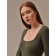 Body Female Scollatura Quadrata, Size XL, Olive color