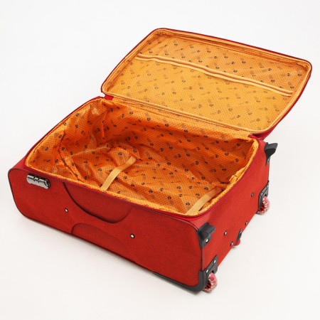 Big suitcase 28 ", a lightning department, code castle, 3 wheels, 2 outer pockets, red color-8