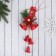 Decoration New Year's "Bells on a suspension with a flower and a twig" 12x30 cm, red