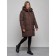Coat insulated winter female, size 48, color dark brown