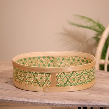 Wicker basket, from bamboo 35x28x10 cm