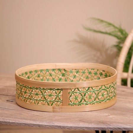Wicker basket, from bamboo 35x28x10 cm