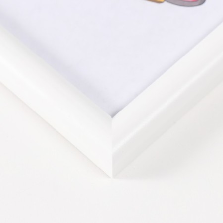 Photo frame MDF 10x15 cm, No. 5 "Simple", white (plastic screen)-1