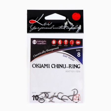 Hooks KOI Okiami Chinu-Ring, BN color, No. 8/1, 10 pcs.