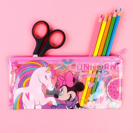Penal soft, 1 compartment, 95x205 mm, PVC, Minnie Mouse and unicorn-3