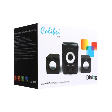 Computer speakers 2.1 Dialog Colibri AC-202UP, 2 x 3W + 5W, USB, Jack 3.5 mm, black-11