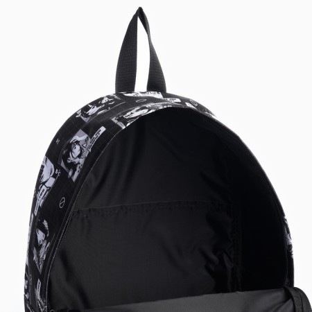 Backpack School Textile "Anime", 42x14x28 cm, black color-6