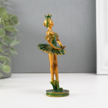 Polystone souvenir "Ballerina in a green pack" 13.2x5.3x5.2 cm-2