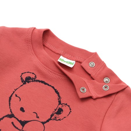 Kit for children (longshit, pants), carmine color, height 68-1