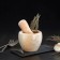 A mortar with a pestle made of stone “Marble”, 10 × 8 cm, beige color