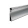 Aluminum profile skirting boards with backlight Led Strip Alm-8018-S-2M, 200x8x1.8 cm, silver color