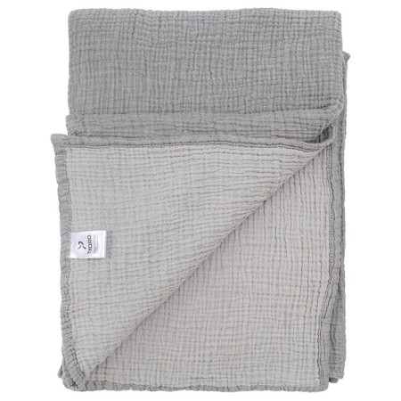 The double -sided muslin cover of gray color Essential, size 180x250 cm-2