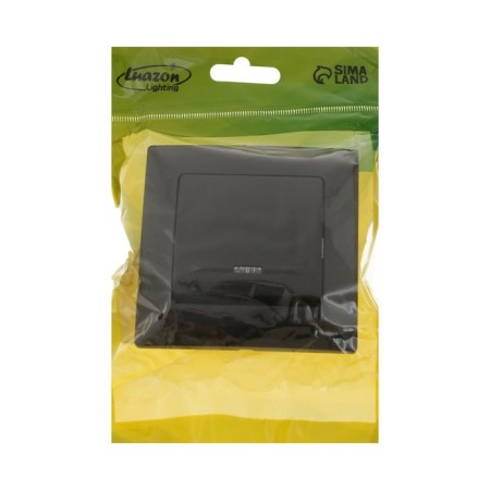Luazon Lighting "Antei" switch, 10 A, 1 key, with backlight, hidden black-3