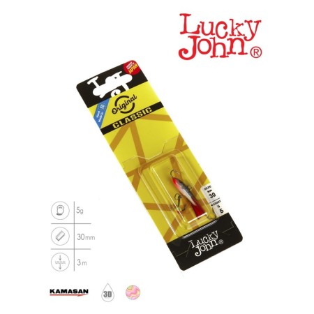 Balancir Lucky John Classic 3 + tee, 3 cm, color 12hrt blister-2